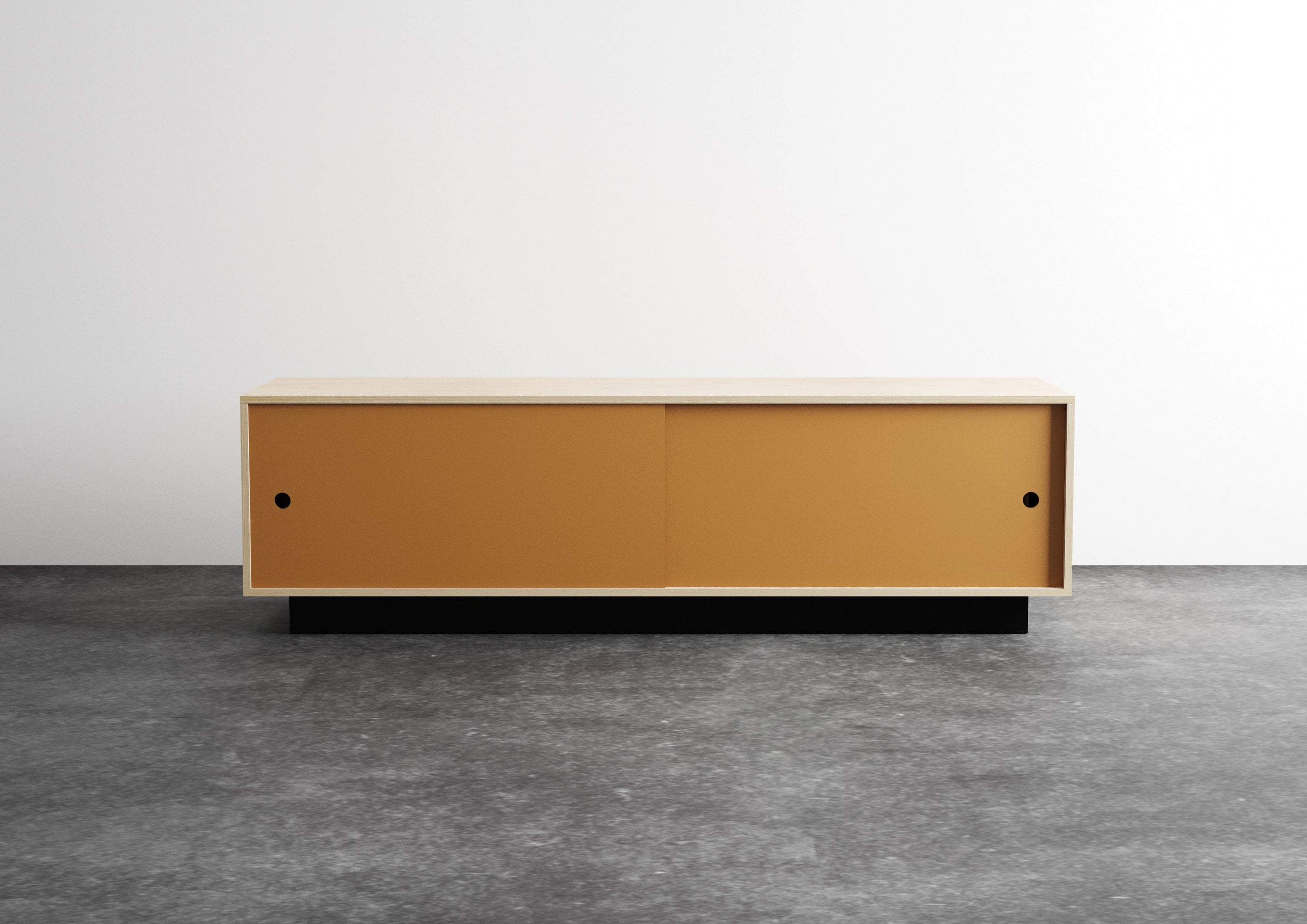 vintage sideboard mustard yellow