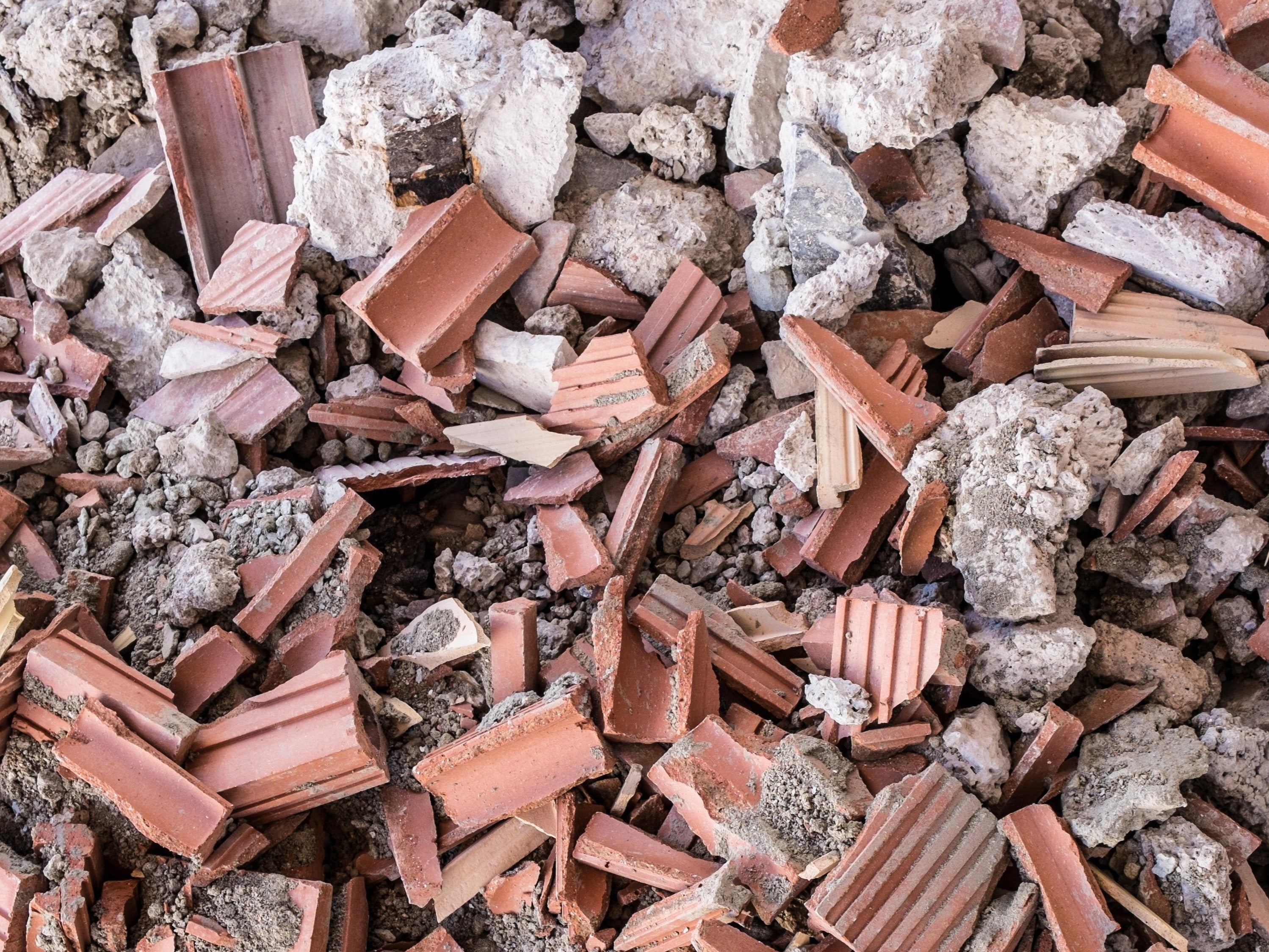 demolition rubble