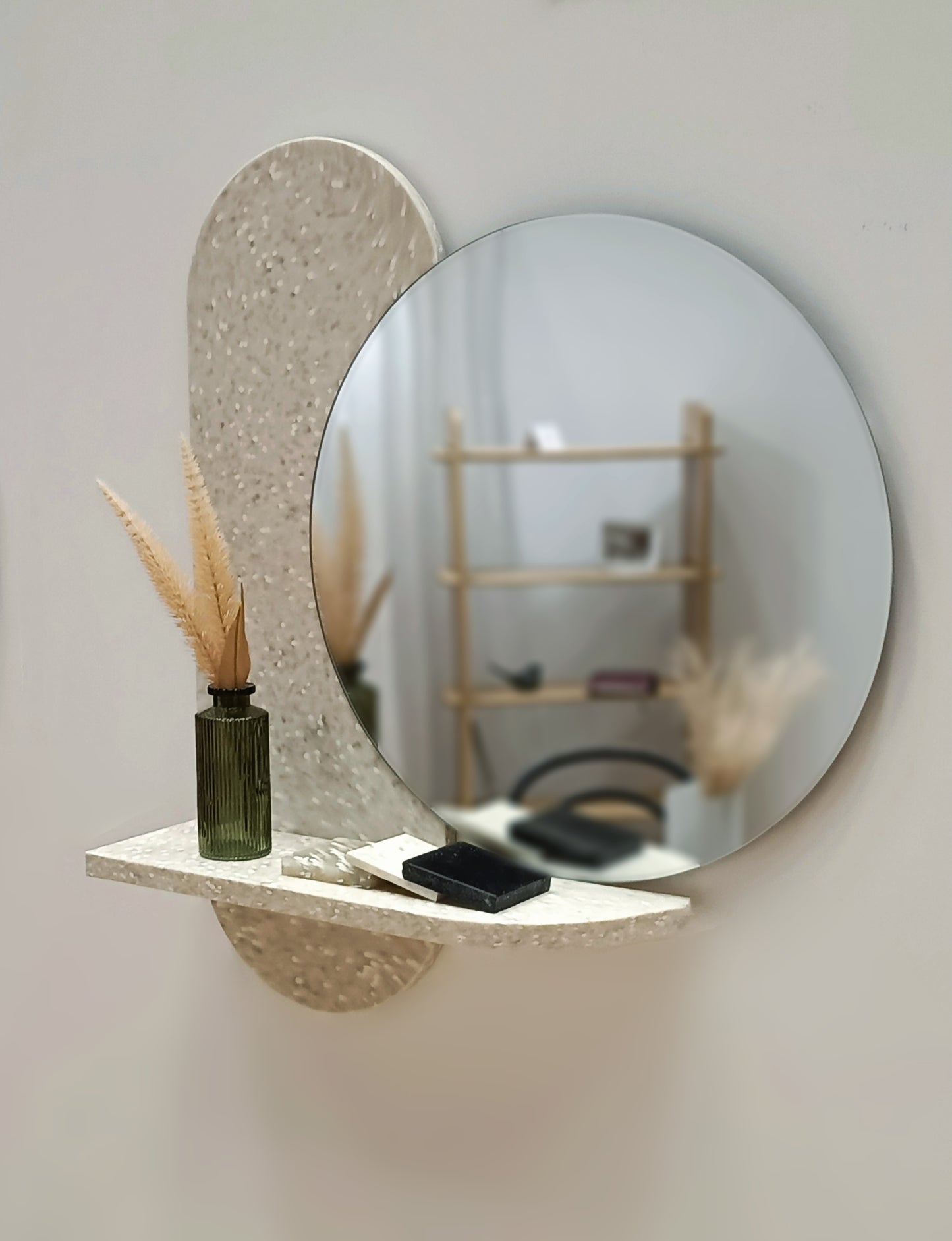 Recycled plastic wall mirror